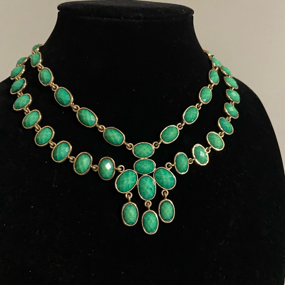 Amrita Singh Faceted Green Statement Necklace